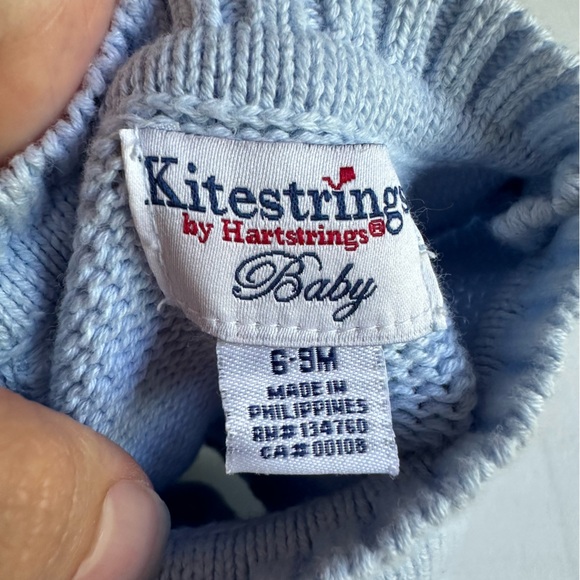 Hartstrings Plane Train and Automobile Light Blue Sweater - Picture 3 of 4